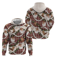 Cowboy Hawaii Mele Kalikimaka Hoodie Paniolo Kukui Nut Pikake Lei Burgundy Version LT14 - Polynesian Pride