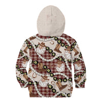 Cowboy Hawaii Mele Kalikimaka Kid Hoodie Paniolo Kukui Nut Pikake Lei Burgundy Version LT14 - Polynesian Pride