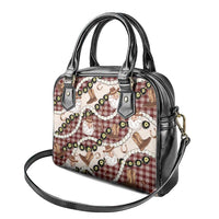 Cowboy Hawaii Mele Kalikimaka Shoulder Handbag Paniolo Kukui Nut Pikake Lei Burgundy Version - Polynesian Pride