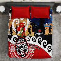 New Zealand Waitangi And ANZAC Day Bedding Set Aotearoa Maori Tiki With Last Post