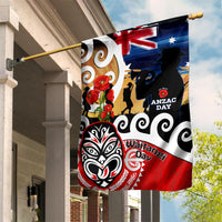 New Zealand Waitangi And ANZAC Day Garden Flag Aotearoa Maori Tiki With Last Post