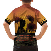 Tokelau ANZAC Day Family Matching Tank Maxi Dress and Hawaiian Shirt Camouflage With Poppies Lest We Forget LT14 - Polynesian Pride