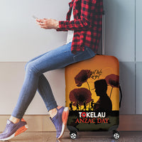 Tokelau ANZAC Day Luggage Cover Camouflage With Poppies Lest We Forget LT14 - Polynesian Pride