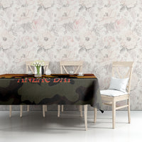 Tokelau ANZAC Day Tablecloth Camouflage With Poppies Lest We Forget LT14 - Polynesian Pride
