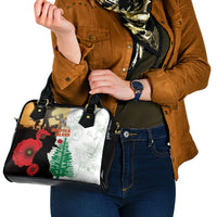 Norfolk Island ANZAC Day Shoulder Handbag Pine Tree With Poppies Lest We Forget LT14 - Polynesian Pride