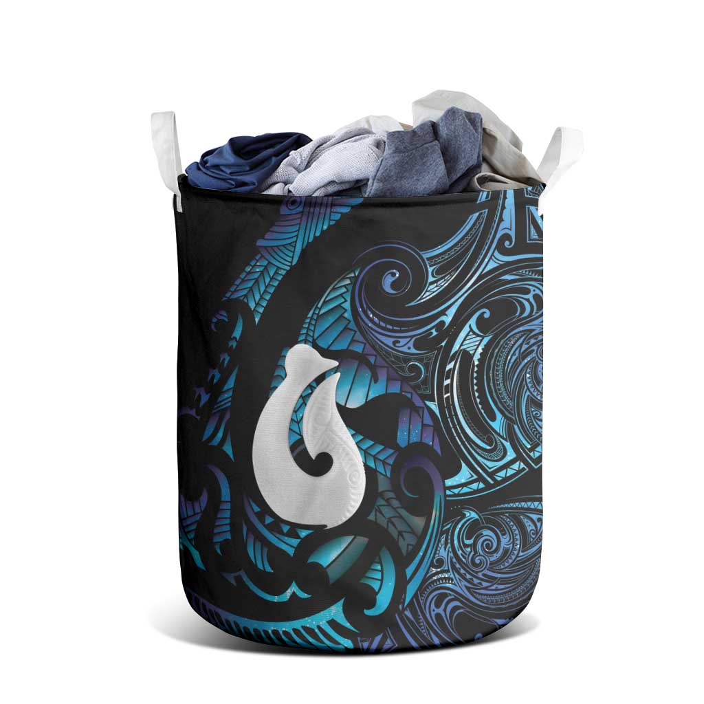 Hei Matau New Zealand Matariki Laundry Basket NZ Fish Hook Maori Art LT14 - Polynesian Pride