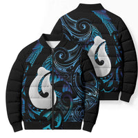 Hei Matau New Zealand Matariki Bomber Puffer Jacket NZ Fish Hook Maori Art