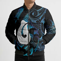 Hei Matau New Zealand Matariki Bomber Puffer Jacket NZ Fish Hook Maori Art