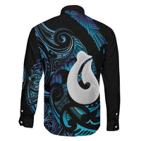 Hei Matau New Zealand Matariki Family Matching Off Shoulder Maxi Dress and Hawaiian Shirt NZ Fish Hook Maori Art LT14 - Polynesian Pride