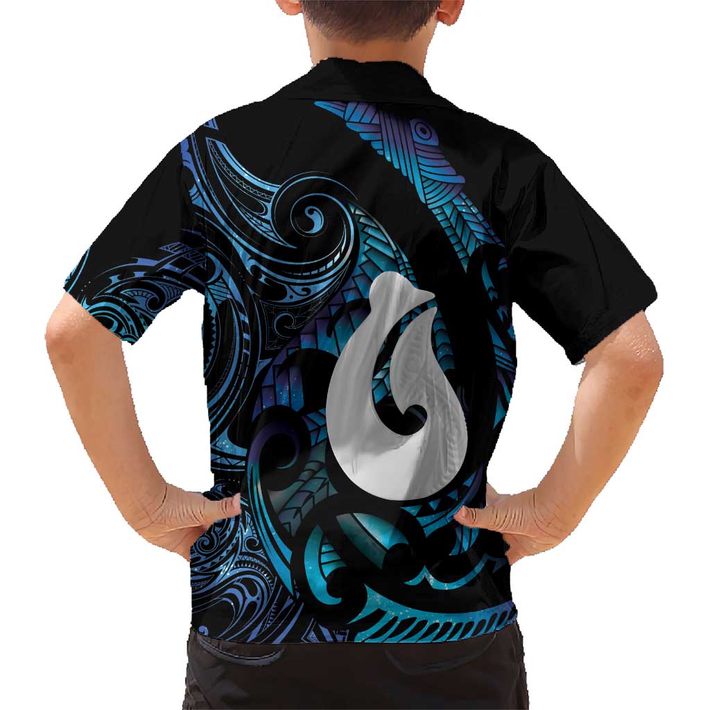 Hei Matau New Zealand Matariki Family Matching Summer Maxi Dress and Hawaiian Shirt NZ Fish Hook Maori Art LT14 - Polynesian Pride