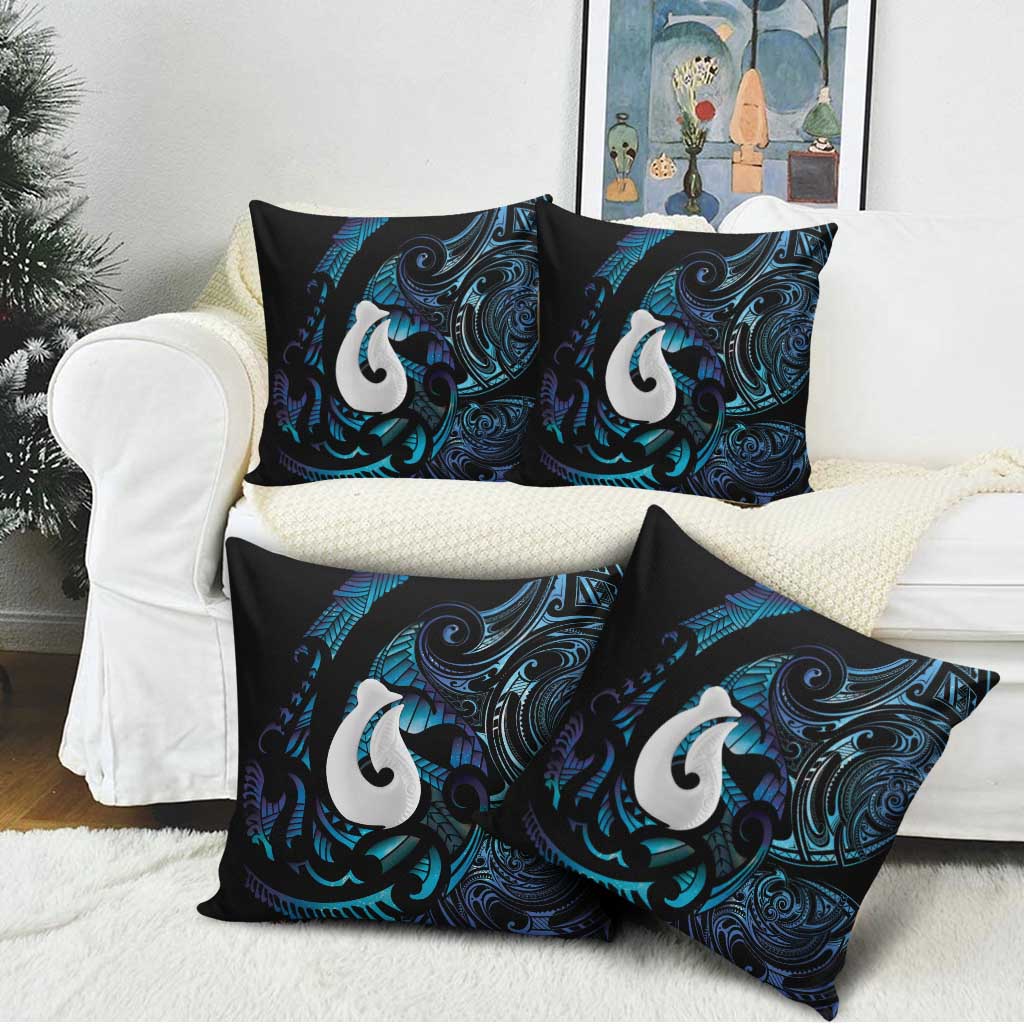 Hei Matau New Zealand Matariki Pillow Cover NZ Fish Hook Maori Art