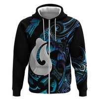 Hei Matau New Zealand Matariki Zip Hoodie NZ Fish Hook Maori Art