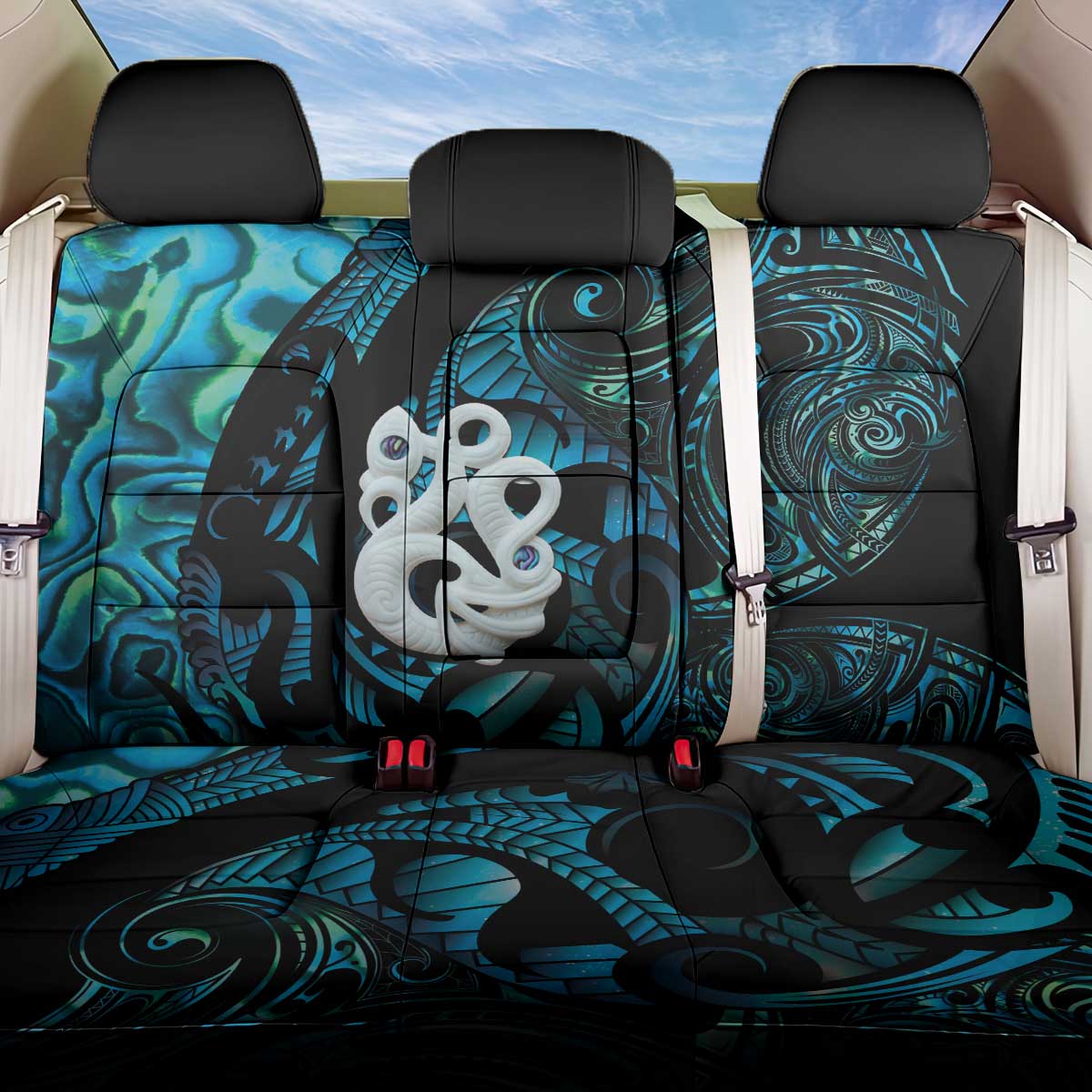 Manaia New Zealand Matariki Back Car Seat Cover NZ Paua Shell Maori Art