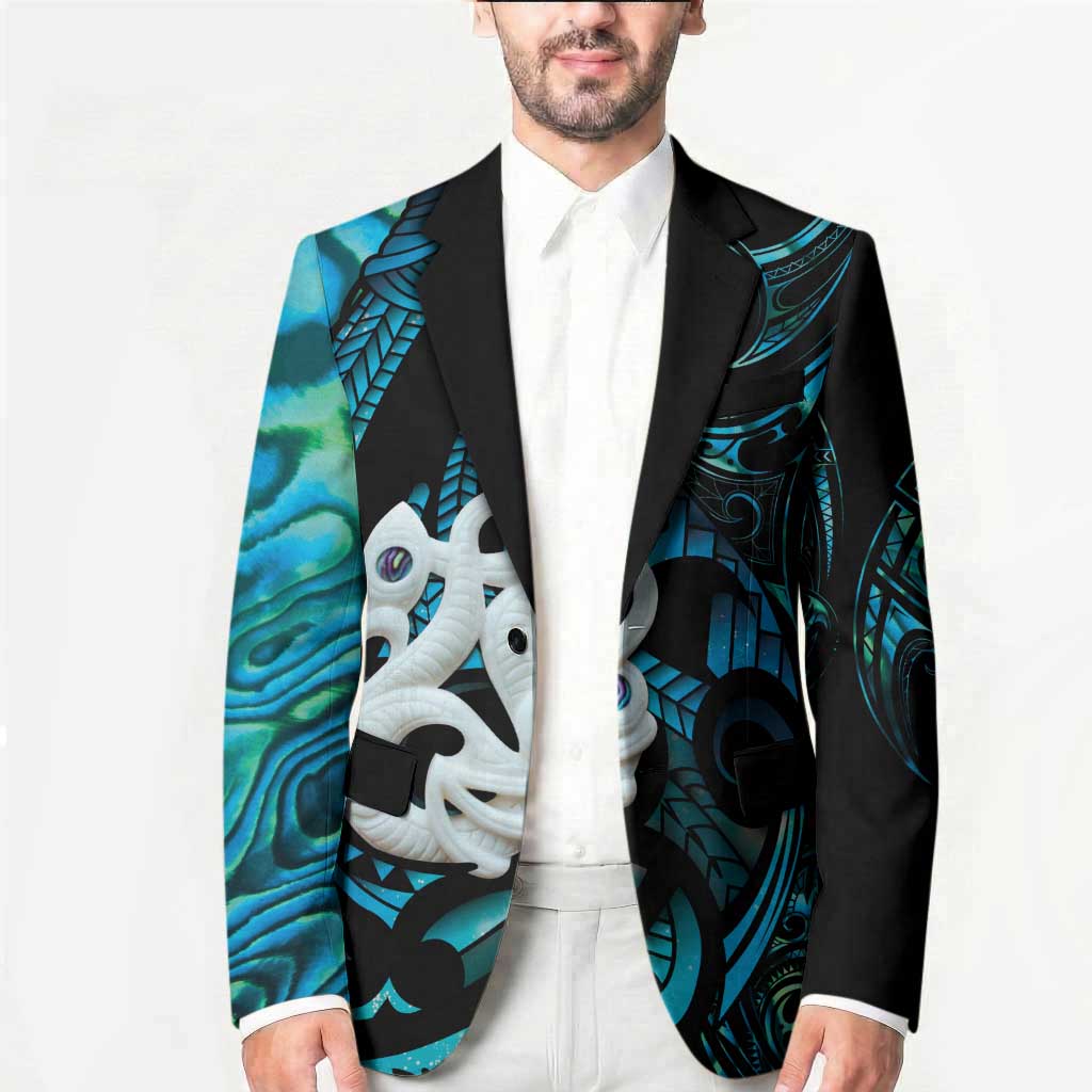 Manaia New Zealand Matariki Blazer NZ Paua Shell Maori Art