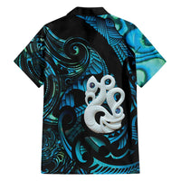 Manaia New Zealand Matariki Family Matching Off Shoulder Maxi Dress and Hawaiian Shirt NZ Paua Shell Maori Art LT14 - Polynesian Pride