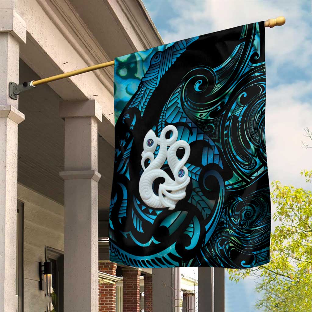 Manaia New Zealand Matariki Garden Flag NZ Paua Shell Maori Art