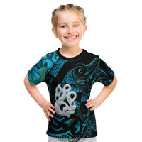 Manaia New Zealand Matariki Kid T Shirt NZ Paua Shell Maori Art