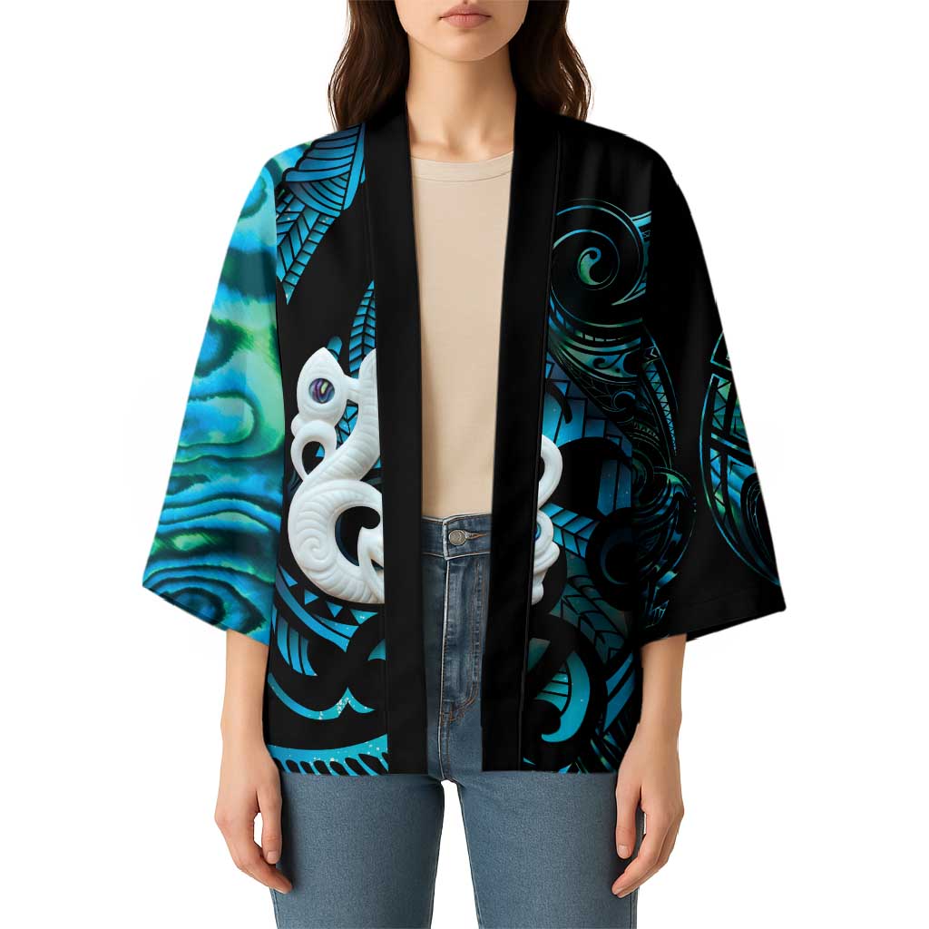 Manaia New Zealand Matariki Kimono NZ Paua Shell Maori Art