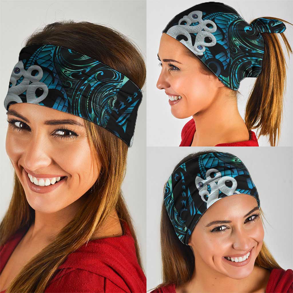 Manaia New Zealand Matariki Neck Gaiter NZ Paua Shell Maori Art