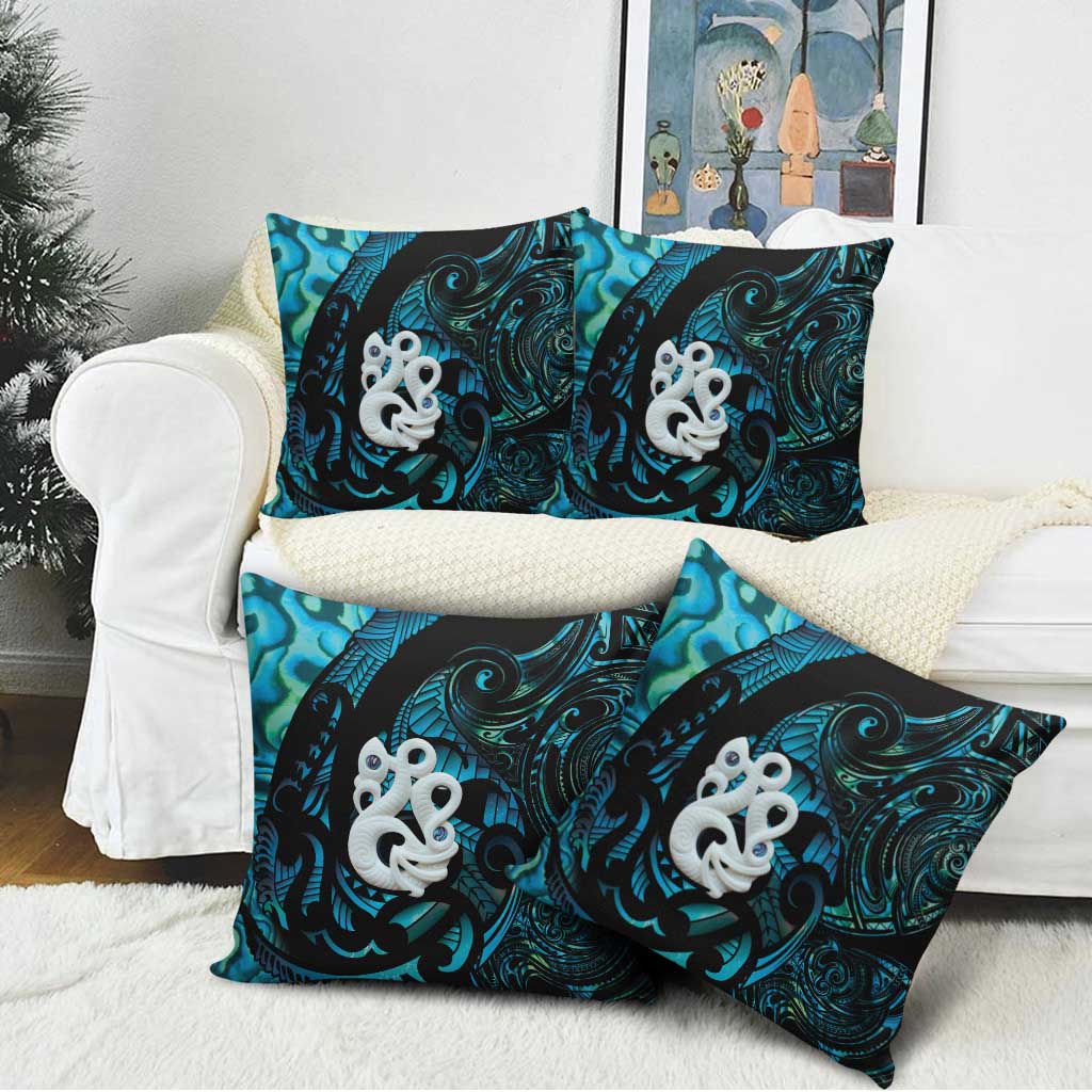 Manaia New Zealand Matariki Pillow Cover NZ Paua Shell Maori Art