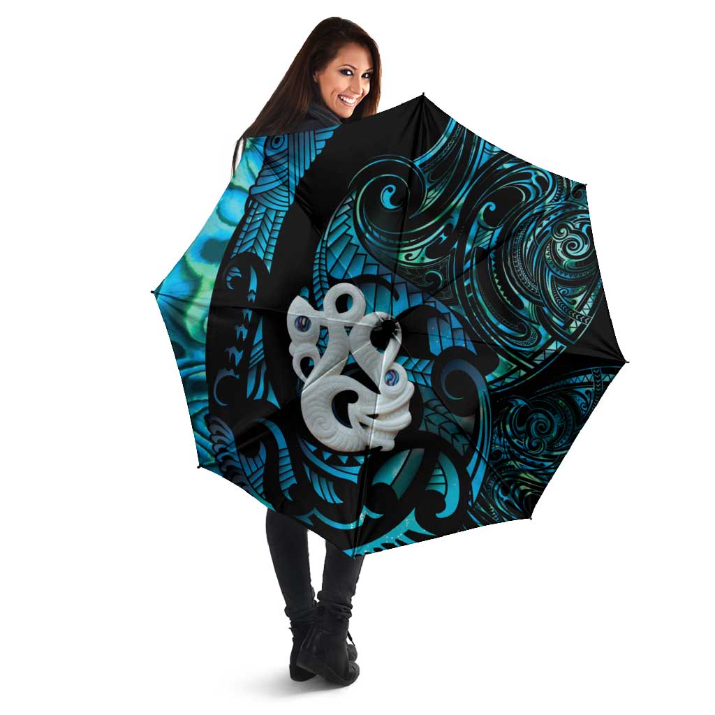 Manaia New Zealand Matariki Umbrella NZ Paua Shell Maori Art