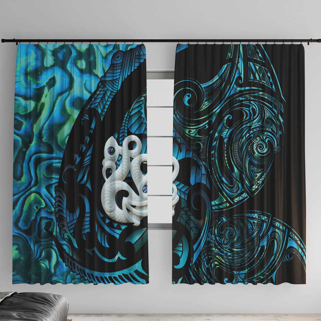 Manaia New Zealand Matariki Window Curtain NZ Paua Shell Maori Art