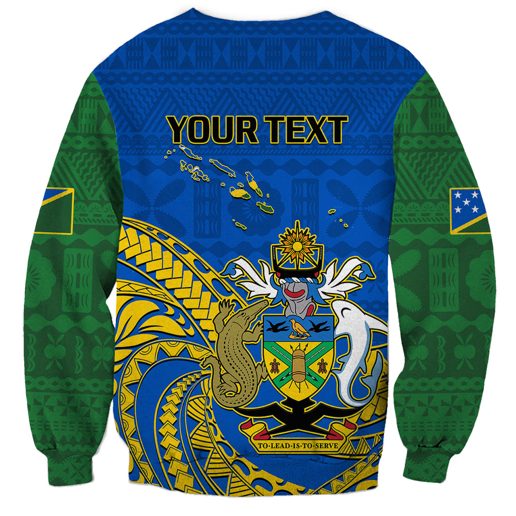 Personalised Independence Day Solomon Islands Sweatshirt Happy 45th Anniversary LT14 - Polynesian Pride