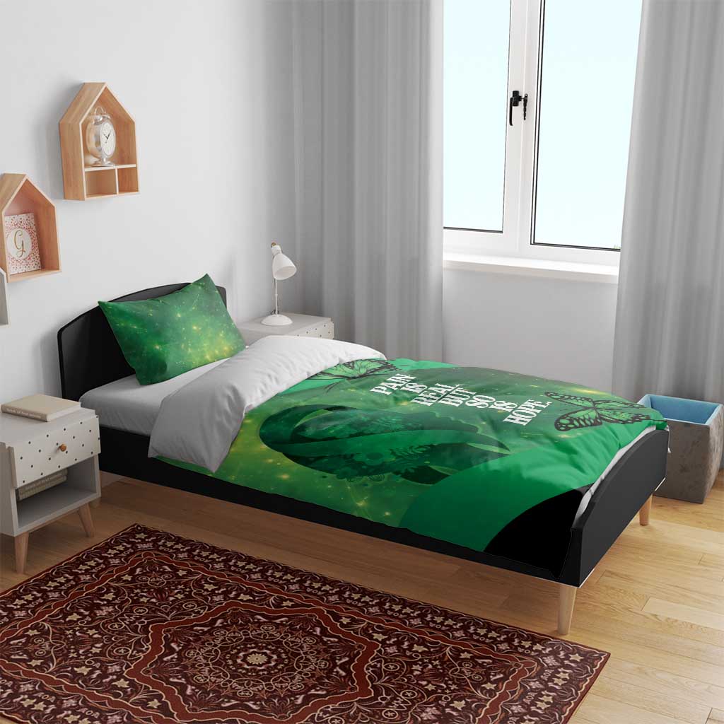 World Mental Health Awareness Month Bedding Set Warriors Brave Strong Galaxy Vibes