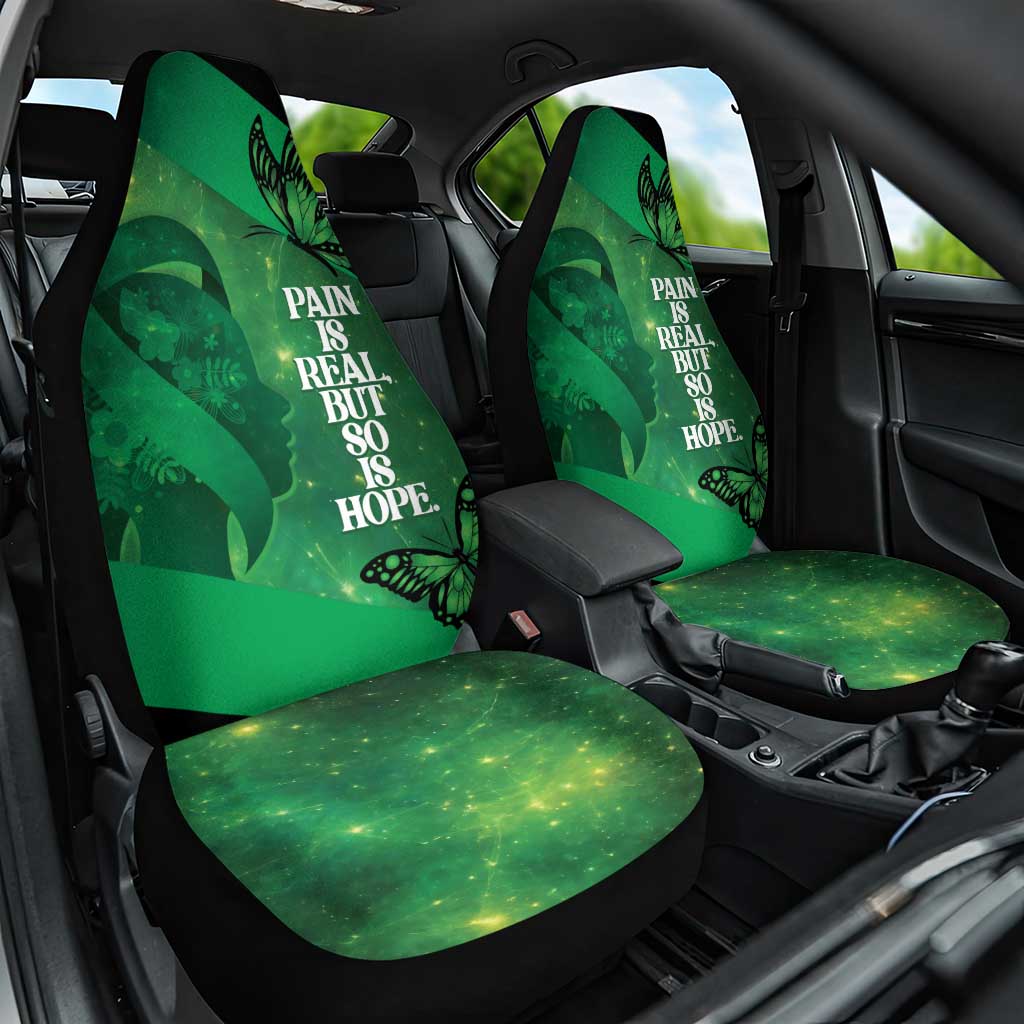 World Mental Health Awareness Month Car Seat Cover Warriors Brave Strong Galaxy Vibes