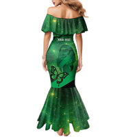 Personalised World Mental Health Awareness Month Family Matching Mermaid Dress and Hawaiian Shirt Warriors Brave Strong Galaxy Vibes LT14 - Polynesian Pride
