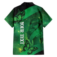 Personalised World Mental Health Awareness Month Family Matching Off The Shoulder Long Sleeve Dress and Hawaiian Shirt Warriors Brave Strong Galaxy Vibes LT14 - Polynesian Pride