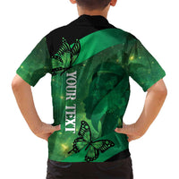 Personalised World Mental Health Awareness Month Family Matching Off Shoulder Maxi Dress and Hawaiian Shirt Warriors Brave Strong Galaxy Vibes LT14 - Polynesian Pride