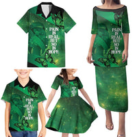 Personalised World Mental Health Awareness Month Family Matching Puletasi and Hawaiian Shirt Warriors Brave Strong Galaxy Vibes LT14 - Polynesian Pride