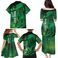 Personalised World Mental Health Awareness Month Family Matching Puletasi and Hawaiian Shirt Warriors Brave Strong Galaxy Vibes LT14 - Polynesian Pride