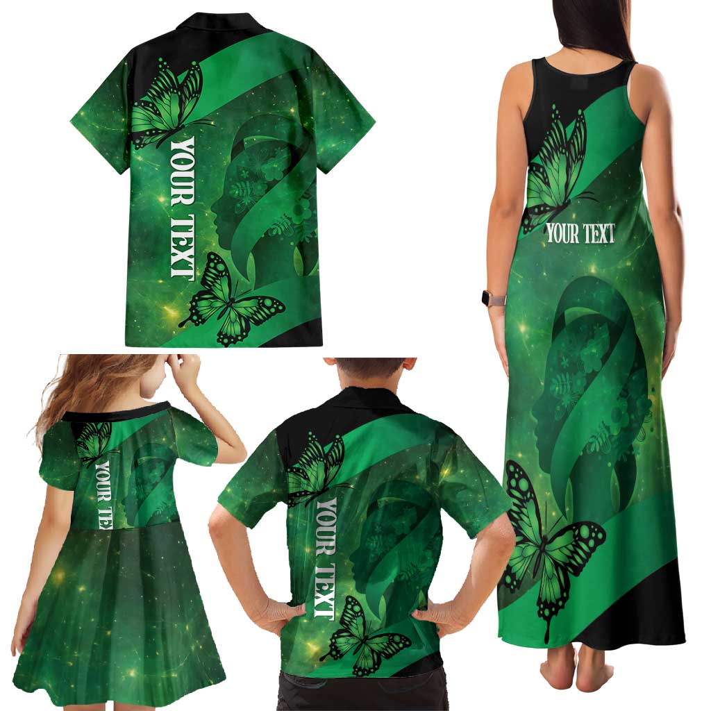 Personalised World Mental Health Awareness Month Family Matching Tank Maxi Dress and Hawaiian Shirt Warriors Brave Strong Galaxy Vibes LT14 - Polynesian Pride