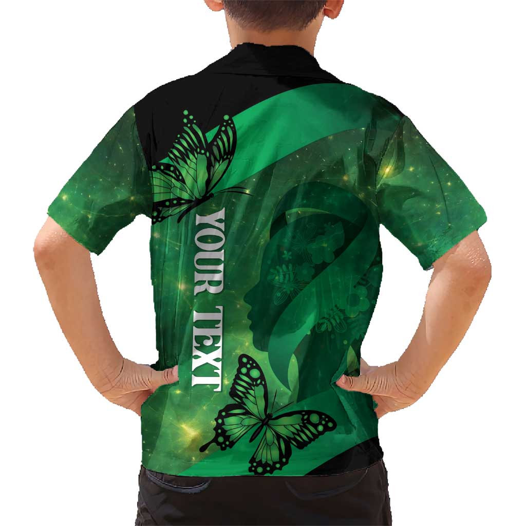 Personalised World Mental Health Awareness Month Kid Hawaiian Shirt Warriors Brave Strong Galaxy Vibes