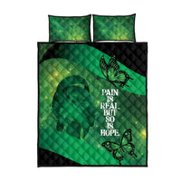 World Mental Health Awareness Month Quilt Bed Set Warriors Brave Strong Galaxy Vibes LT14 - Polynesian Pride