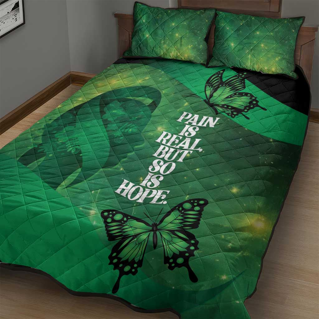 World Mental Health Awareness Month Quilt Bed Set Warriors Brave Strong Galaxy Vibes LT14 - Polynesian Pride