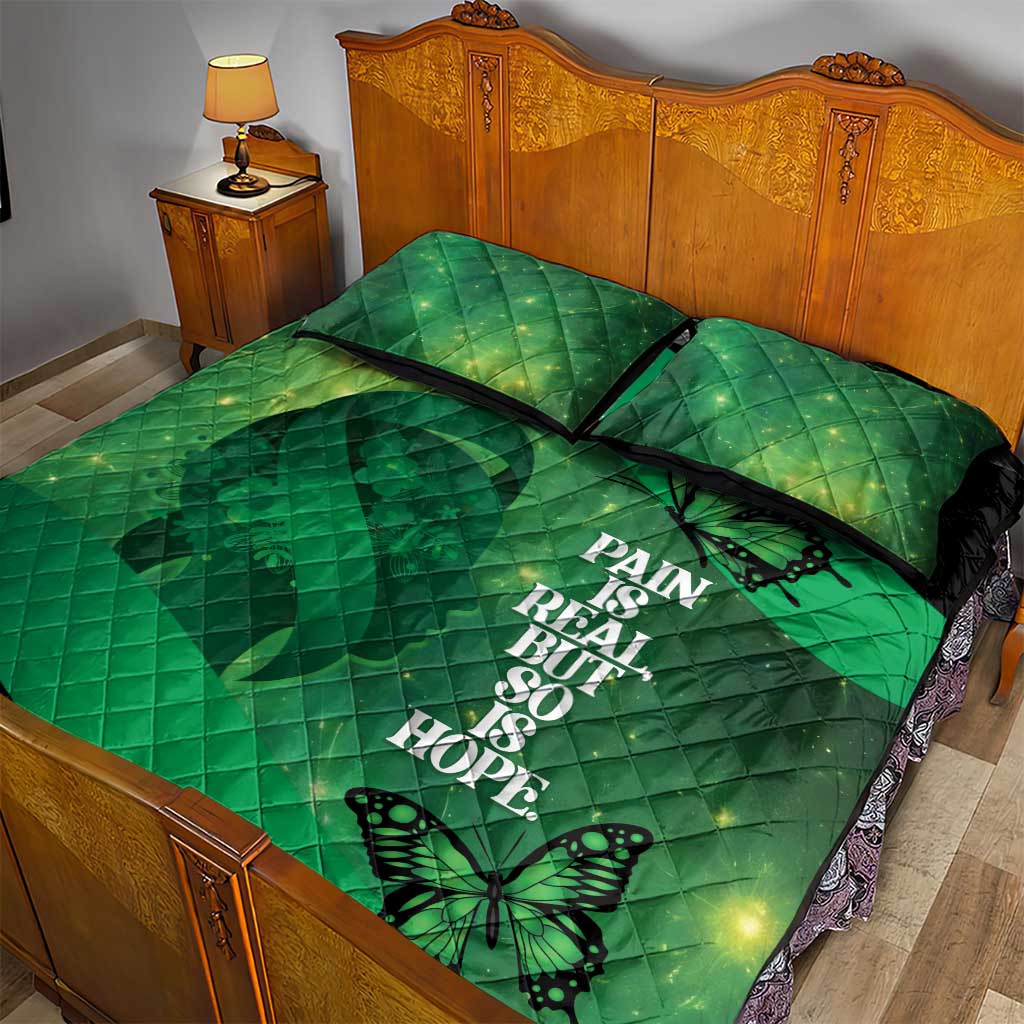 World Mental Health Awareness Month Quilt Bed Set Warriors Brave Strong Galaxy Vibes LT14 - Polynesian Pride