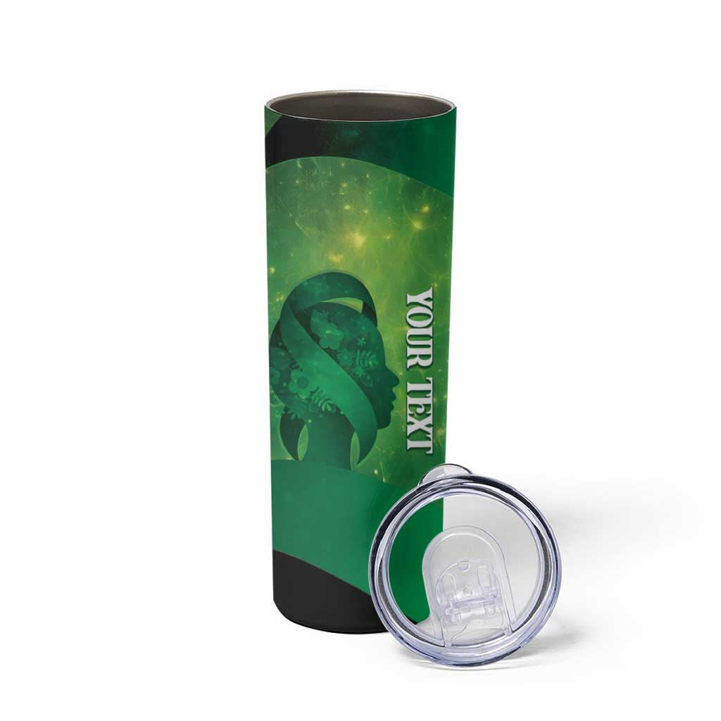 Personalised World Mental Health Awareness Month Skinny Tumbler Warriors Brave Strong Galaxy Vibes LT14 - Polynesian Pride