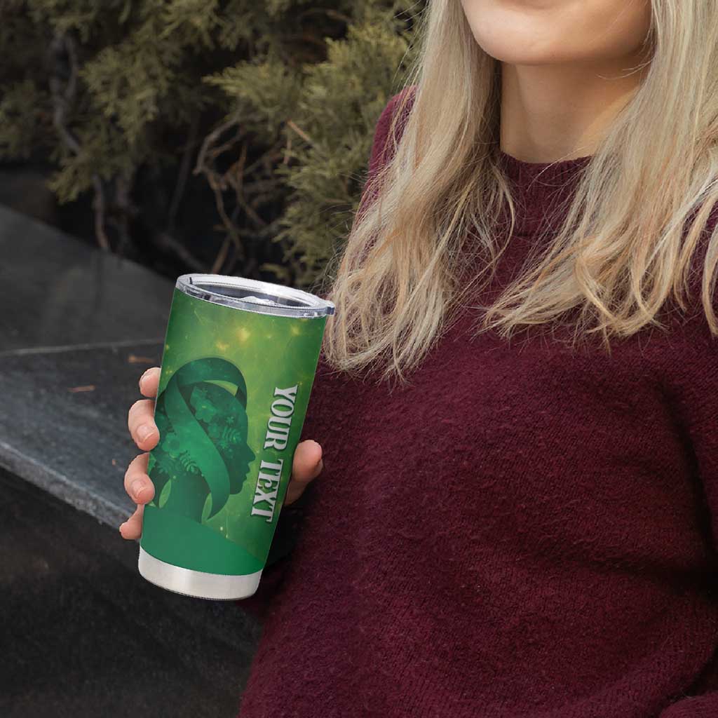 Personalised World Mental Health Awareness Month Tumbler Cup Warriors Brave Strong Galaxy Vibes