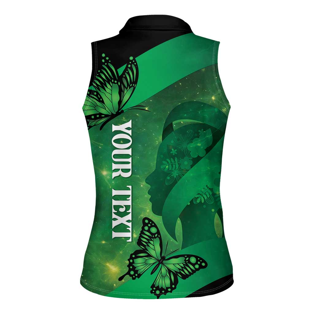 Personalised World Mental Health Awareness Month Women Sleeveless Polo Shirt Warriors Brave Strong Galaxy Vibes LT14 - Polynesian Pride