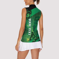 Personalised World Mental Health Awareness Month Women Sleeveless Polo Shirt Warriors Brave Strong Galaxy Vibes LT14 - Polynesian Pride