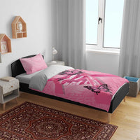 Polynesia Breast Cancer Awareness Month Bedding Set Pink Ribbon Mix Butterflies