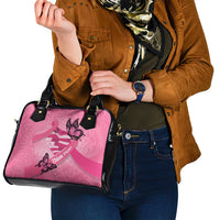 Polynesia Breast Cancer Awareness Month Shoulder Handbag Pink Ribbon Mix Butterflies