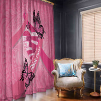 Polynesia Breast Cancer Awareness Month Window Curtain Pink Ribbon Mix Butterflies LT14 - Polynesian Pride