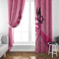 Polynesia Breast Cancer Awareness Month Window Curtain Pink Ribbon Mix Butterflies LT14 - Polynesian Pride