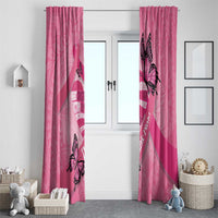 Polynesia Breast Cancer Awareness Month Window Curtain Pink Ribbon Mix Butterflies LT14 - Polynesian Pride