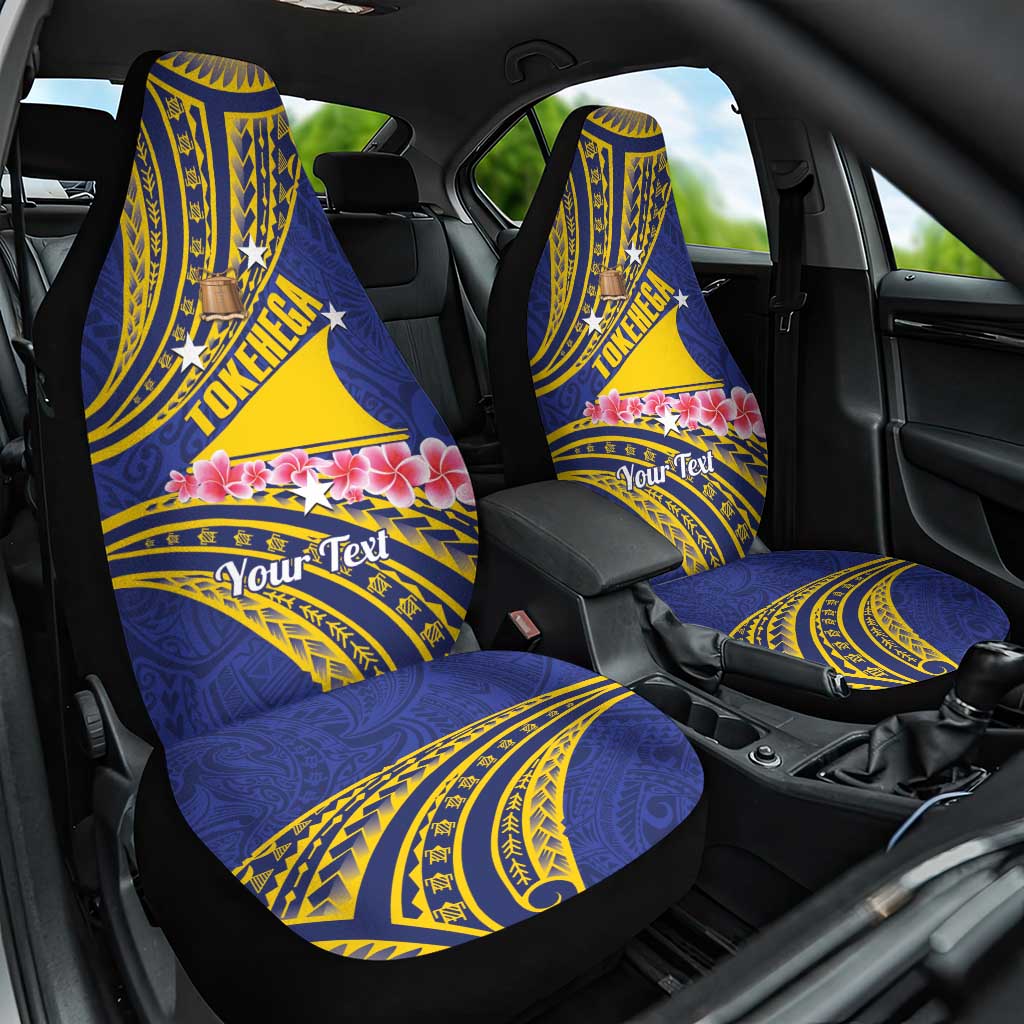 Personalised Tokelau Tokehega Day Car Seat Cover Tokelauan Tatau Flag Color LT14 One Size Blue - Polynesian Pride