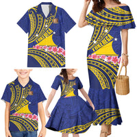 Personalised Tokelau Tokehega Day Family Matching Mermaid Dress and Hawaiian Shirt Tokelauan Tatau Flag Color LT14 - Polynesian Pride